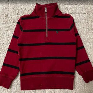 Ralph Lauren Price is negotiable Toddler Half-Zip Sweater – Navy Blue & Red, 3T